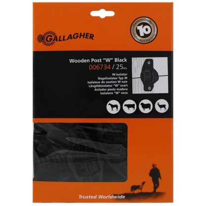 — 006734 — W-isolator (zwart, 25 stuks) online bestellen ✔ Officiële website ✔ #1 in afrastering ✔ Hoogste kwaliteit — Gallagher