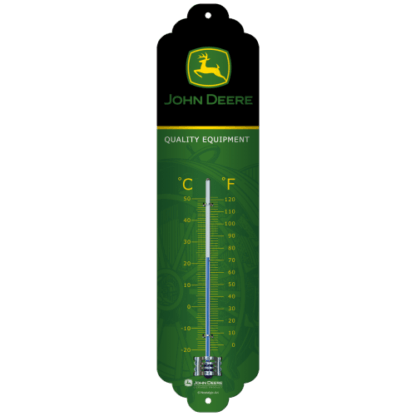 60 L drum Kroon-Oil Armado Synth LSP Ultra 5W-30 — NA80135 — Thermometer 'John Deere Logo  Black and Green' — Nostalgic Art